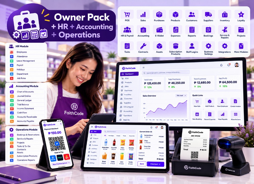 FaithCode Owner Pack + HR + Accounting + Operations